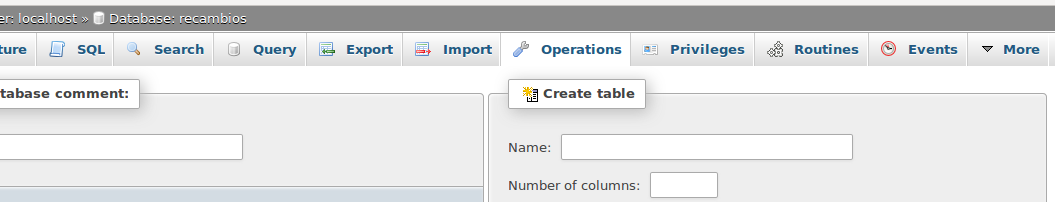 OperacionesPhpMyadmin