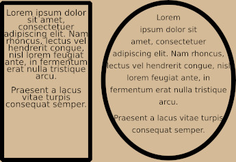 TEXTO DENTRO FORMAS