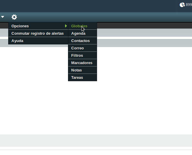 seleccionar configuracion global horde