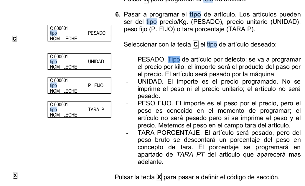 tipo producto balanza