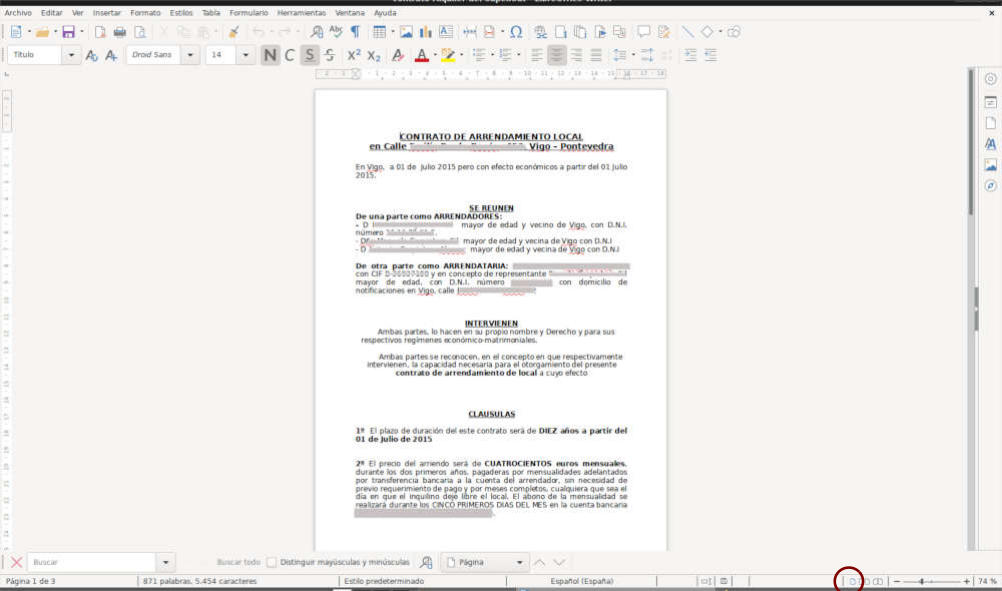 Una Pagina LibreOffice
