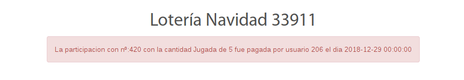 error al estar pagada
