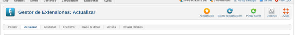 Cache gestor extensiones