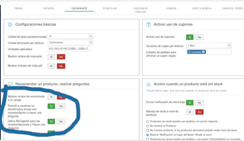 configuracion recaptcha preguntas recomendaciones virtuemart
