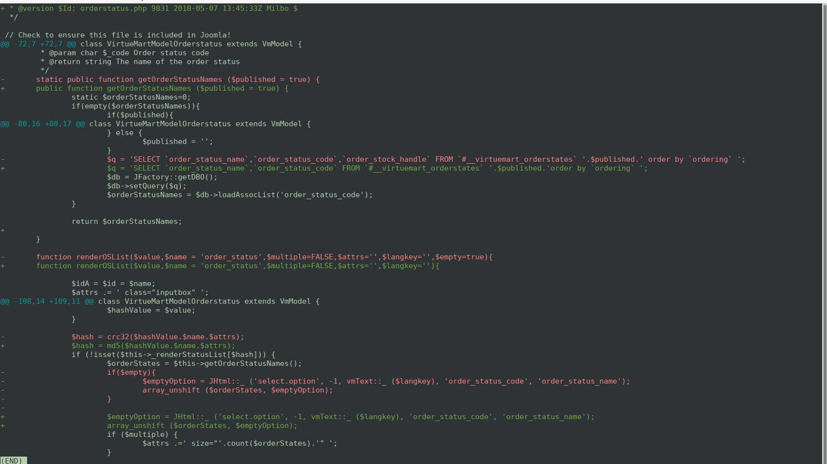 diferencias orderstatus