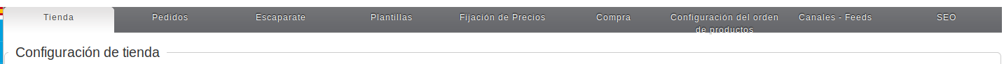 pestanha configuracion virtuemart