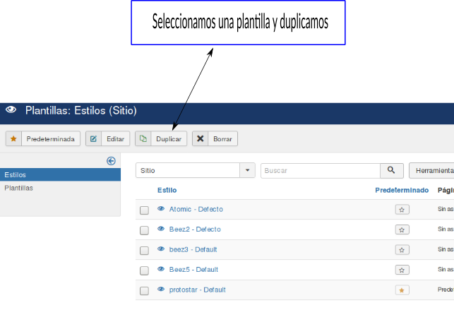 duplicarPlantillasJoomla