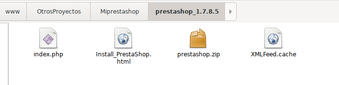 descomprimir prestashop