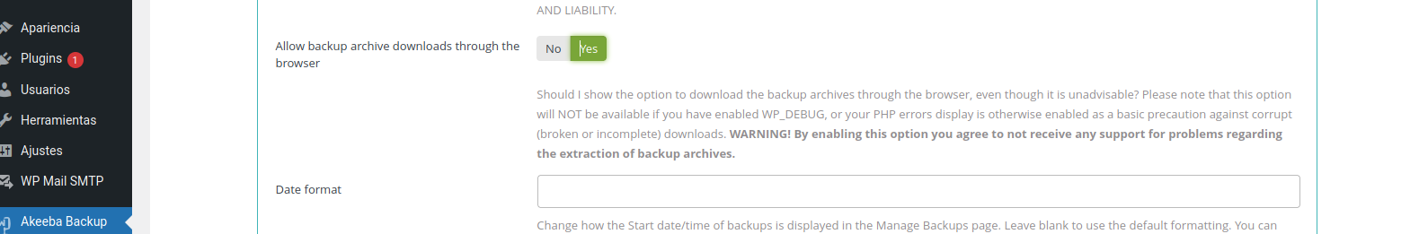 Opcion descargar por navegador