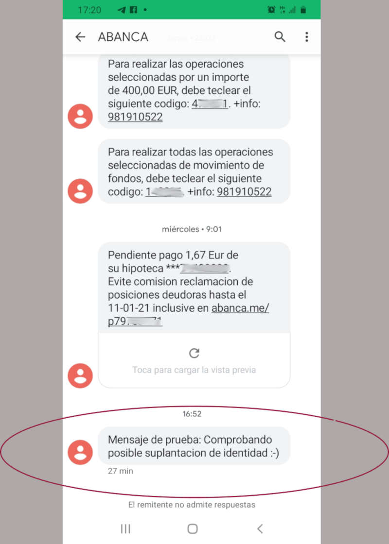suplentacion identidad sms